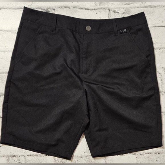 Puma Black Flat Front Golf Shorts Classic Style - Picture 1 of 7
